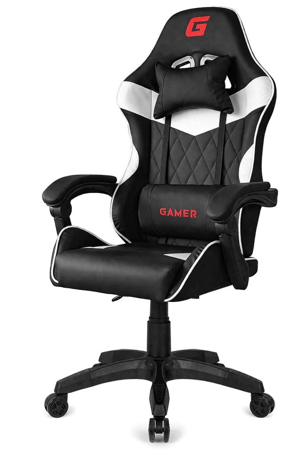 Fotel obrotowy gamingowy EVO PU WHITE XL